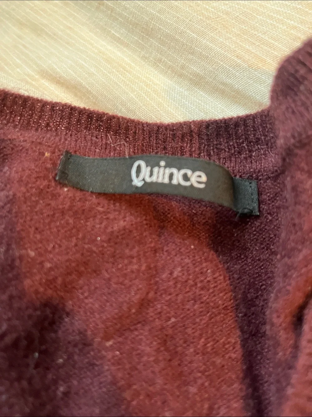 Quince 100% cashmere v-neck sweater